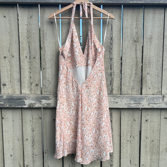 Amanda Uprichard Pink Floral Halter Mini Dress - Picture 2 of 3